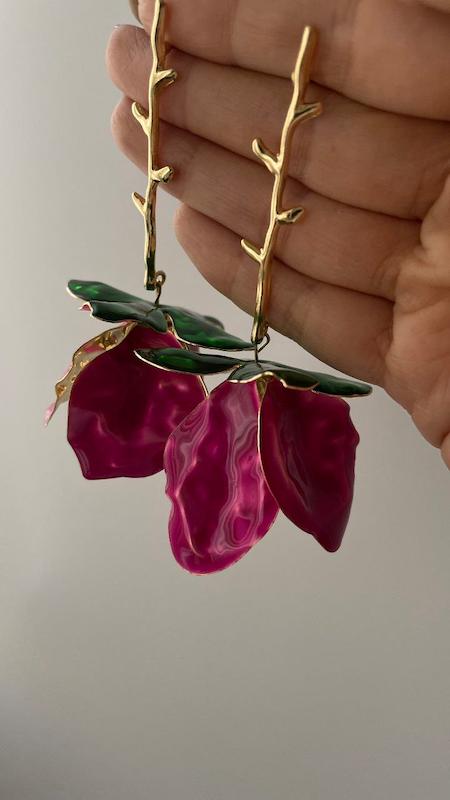 گوشواره لاله ميناكاري