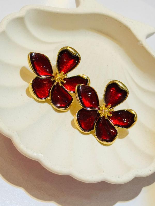 گوشواره گل ميناكارى