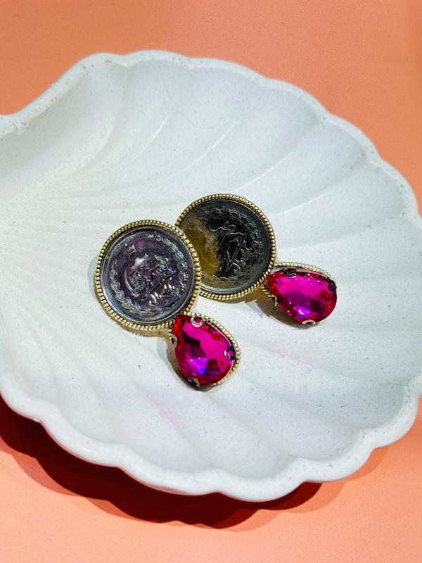 گوشواره سكه سرخابي