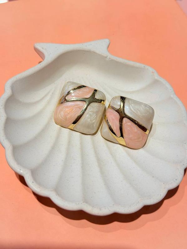 گوشواره ميناكاري صدفي