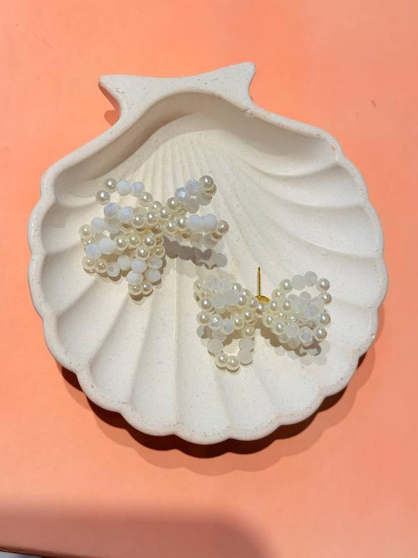 گوشواره مرواريد پاپيون