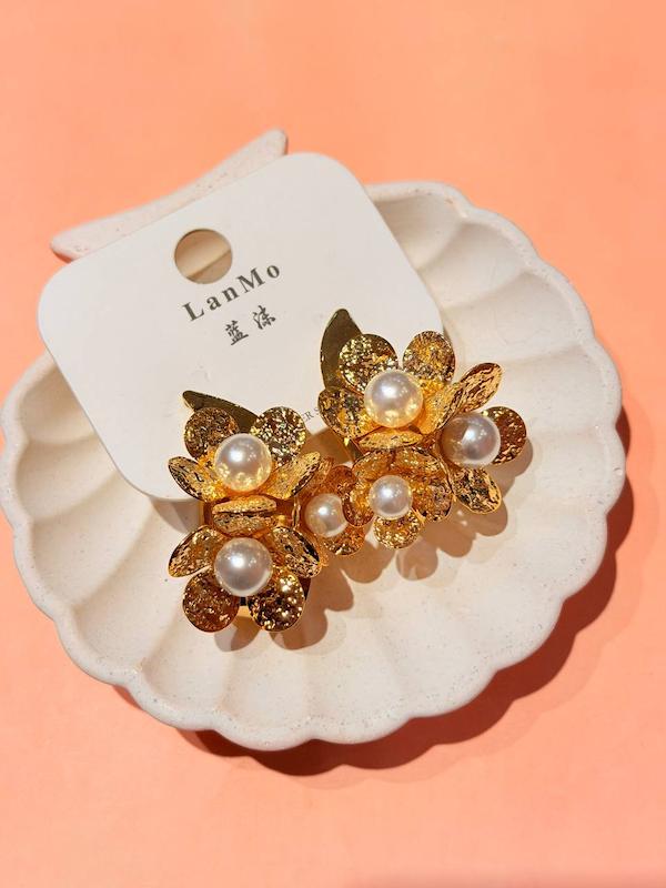 گوشواره گل گلد