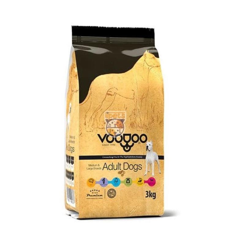 غذای خشک سگ وودو مدل سگ بالغ نژاد بزرگ وزن ۳ کیلوگرم