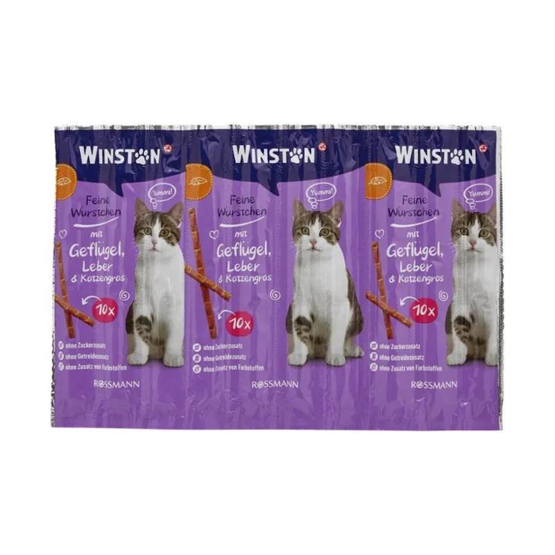 تشویقی مدادی گربه وینستون با طعم مرغ + جگر + علف گربه 