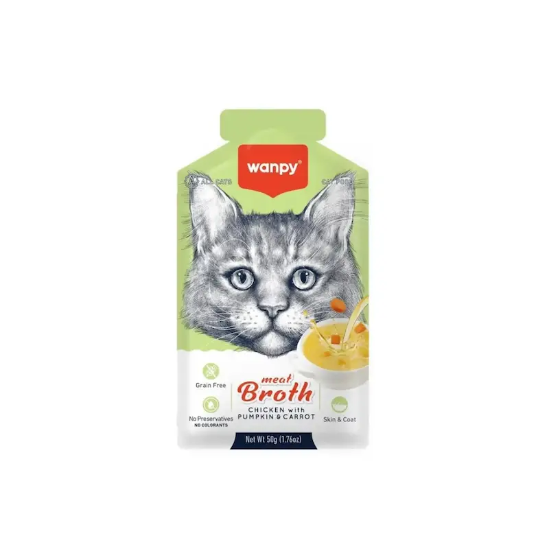 سوپ گربه ونپی طعم مرغ و هویج وزن 50 گرم 