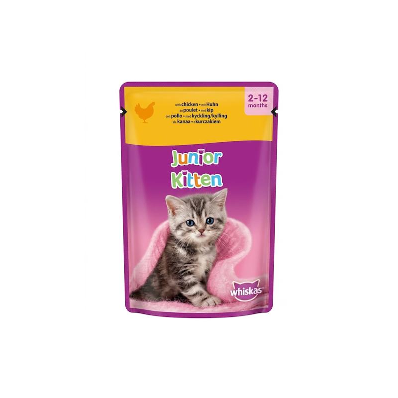 پوچ بچه گربه ویسکاس با طعم مرغ  85 گرمی