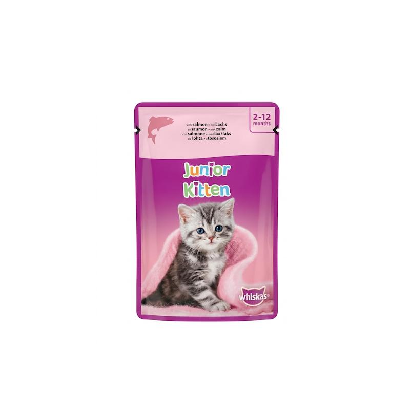 پوچ بچه گربه ویسکاس با طعم ماهی سالمون 85 گرم