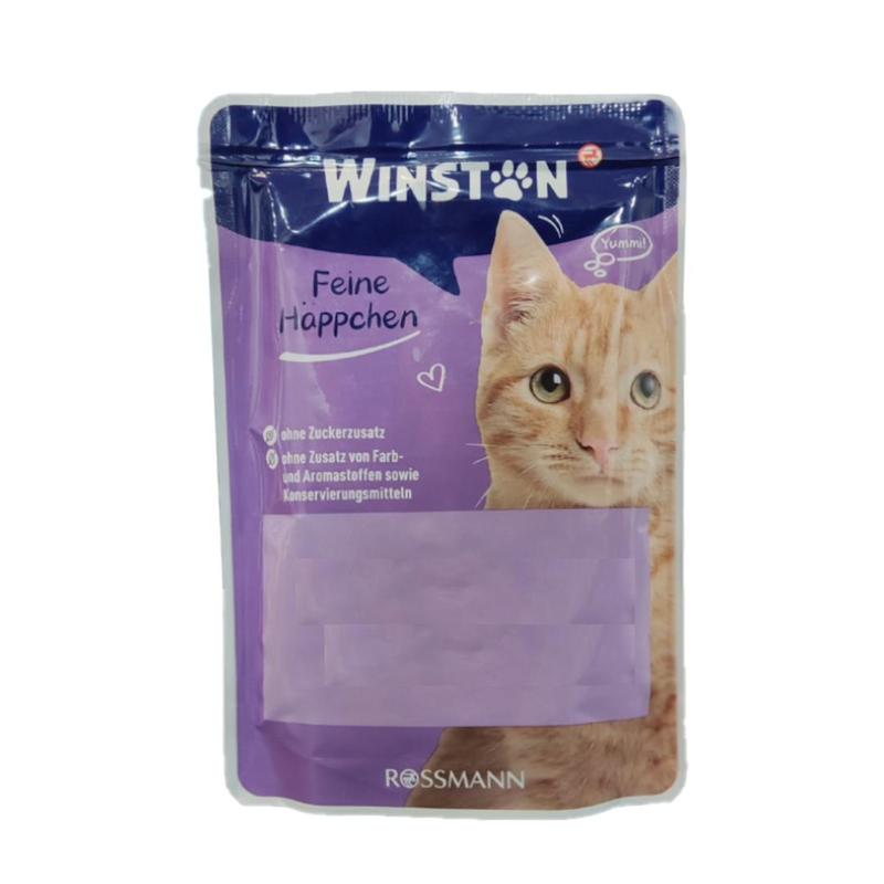  پوچ گربه وینستون طعم مرغ و گوشت گاو در سس 