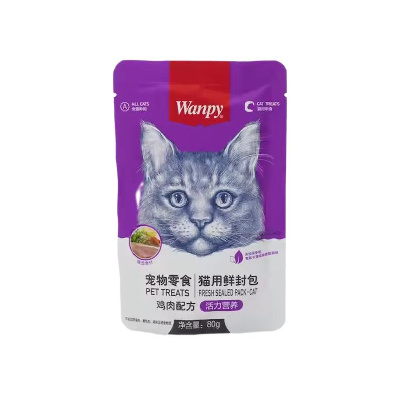 پوچ گربه ونپی با طعم مرغ و سبزیجات 80گرمی