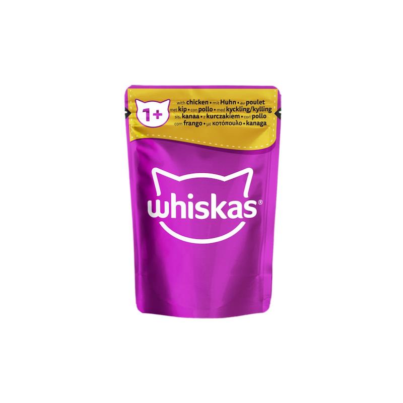 پوچ گربه ویسکاس با طعم مرغ 85 گرم