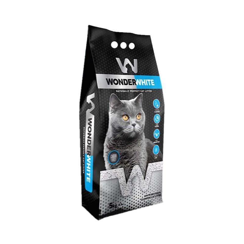 خاک گربه Wonder White 5KG – رایحه " Carbon"