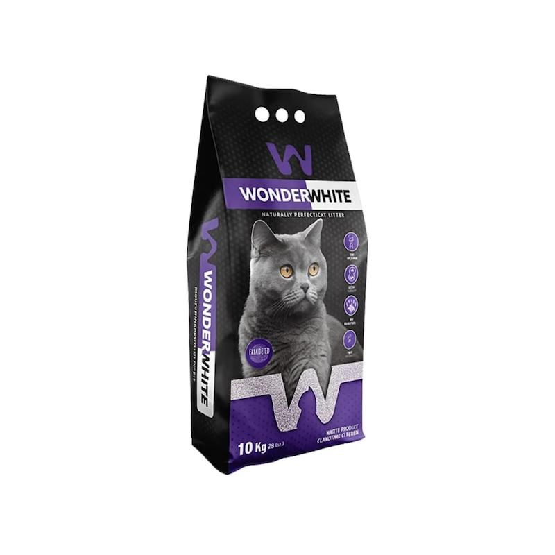 خاک گربه Wonder White 10KG – رایحه " Lavender " 