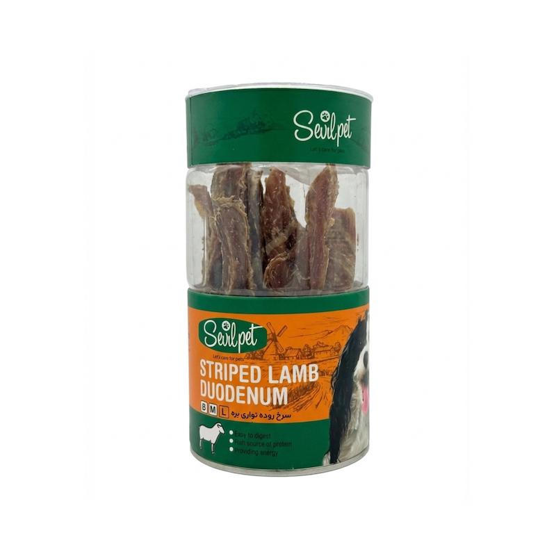 تشویقی سگ سویل پت مدل سرخ روده بره وزن 80 گرم