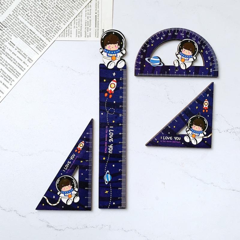 ست تحریر چوبی ( خطکش ، گونیا و …)