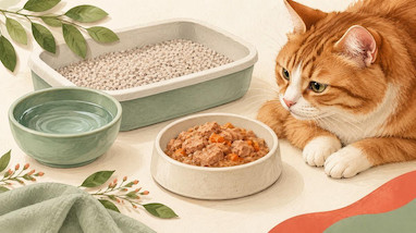 غذای تر و حجم ادرار گربه؛ چه چیزی طبیعی است و چه چیزی هشدار؟