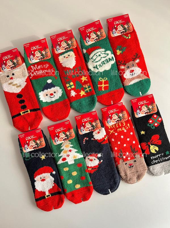 جوراب پشمی ساقدار کریسمسی | کد۳۷۶
