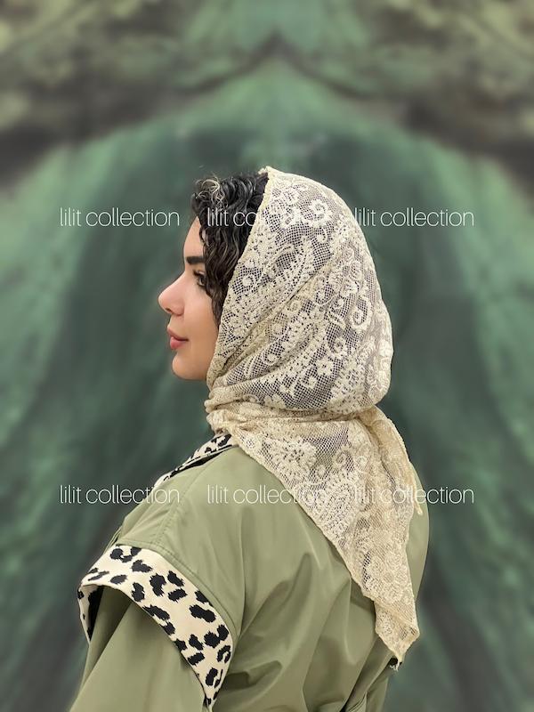 روسری سه گوش دانتل | کد۴۵۵