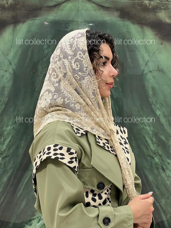 روسری سه گوش دانتل | کد۴۵۵