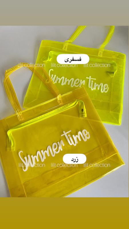 کیف ساحلی/ استخری Summer Time شفاف | کد۴۸۸