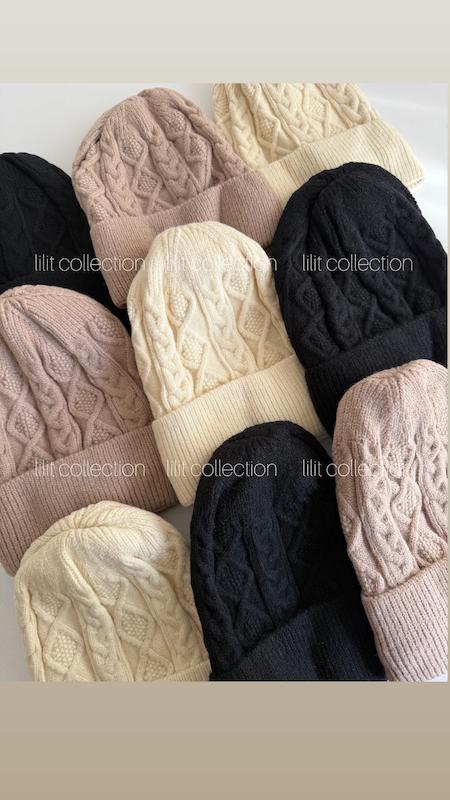 کلاه بافت موهری مارپیچ | کد۵۶۶