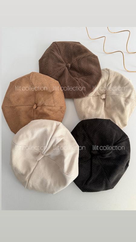 کلاه برت مخمل کبریتی | کد۱۲۹