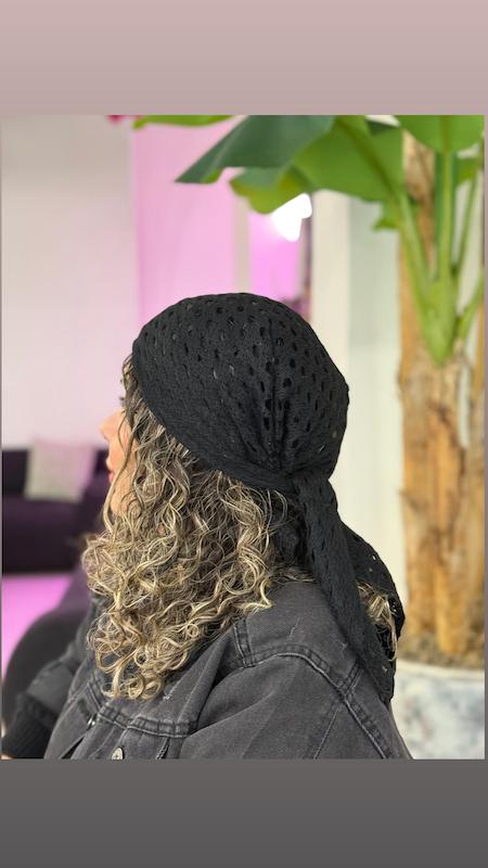 اسکارف سه گوش قلاب بافی | کد۵۸۶