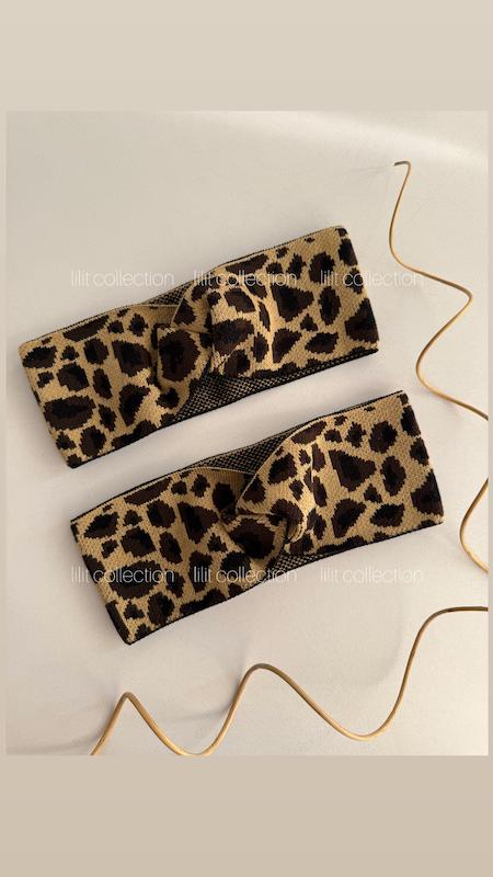 هدبند بافت پلنگی | کد۶۱۹