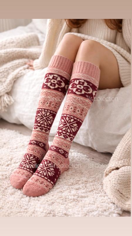 جوراب پشمی ساق بلند | کد۵۸۸