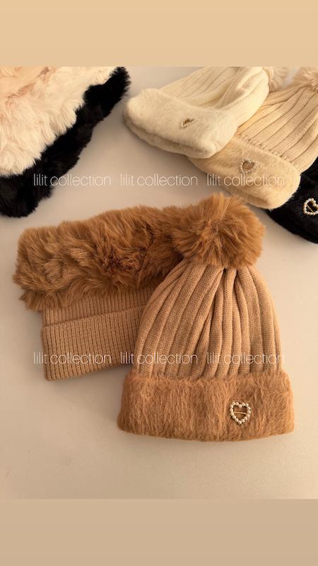 شال و کلاه خزدار موهری وارداتی | کد۶۴۳