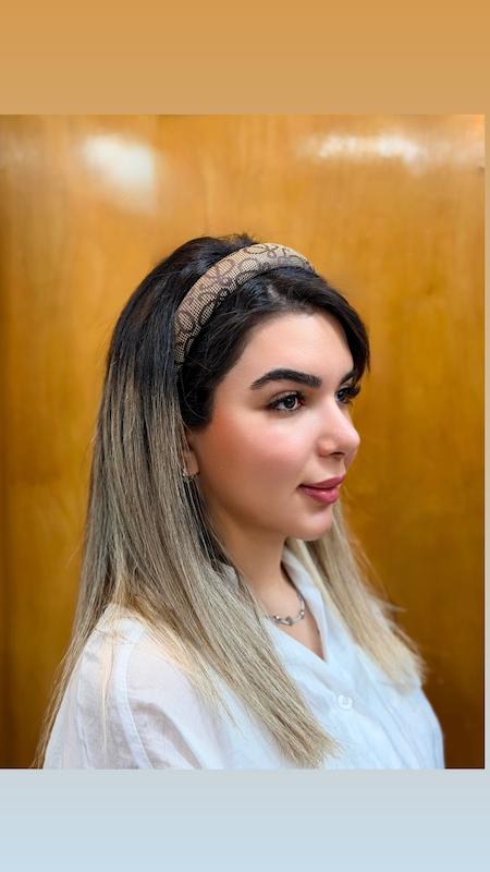 تل مو حجیم طرحدار کرم | کد۷۶۶