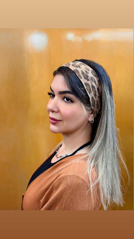 هدبند نخ پنبه پلنگی | کد۶۴۴