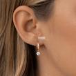 گوشواره طلا رونا حلقه ای تک نگین