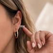 گوشواره طلا حلقه ای تراشدار