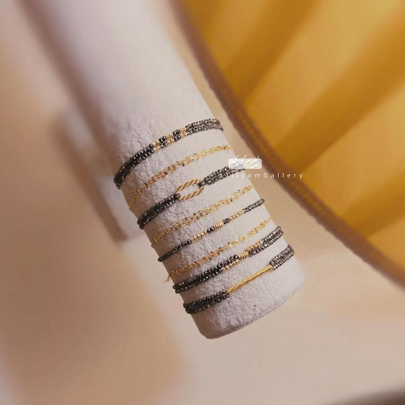دستبند های سنگ و طلا