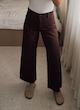 شلوار کتان قهوه ای 