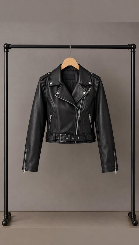 کت چرم مدل موتورسواری BIKER درجه ۱