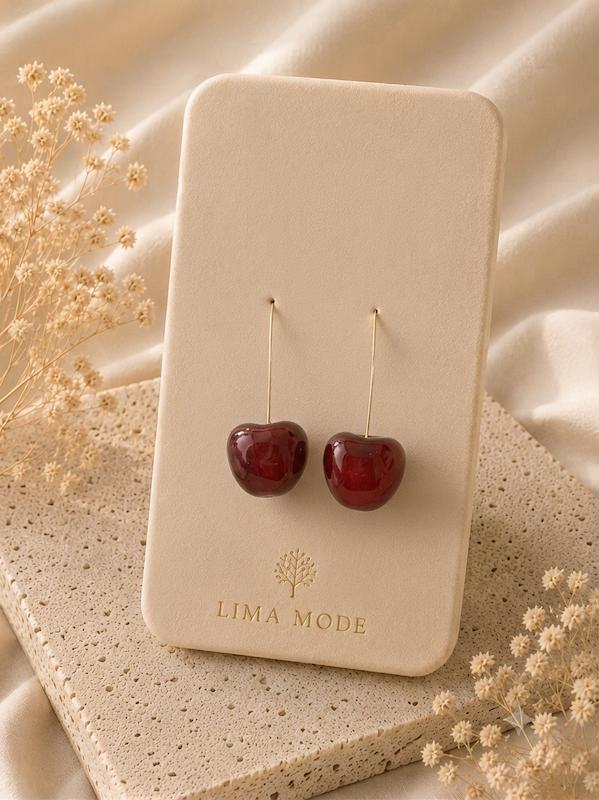 گوشواره آویزی طرح گیلاس