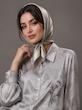 شومیز ساتن ابریشم ابروبادی با تزئیین گل‌ سه‌بعدی