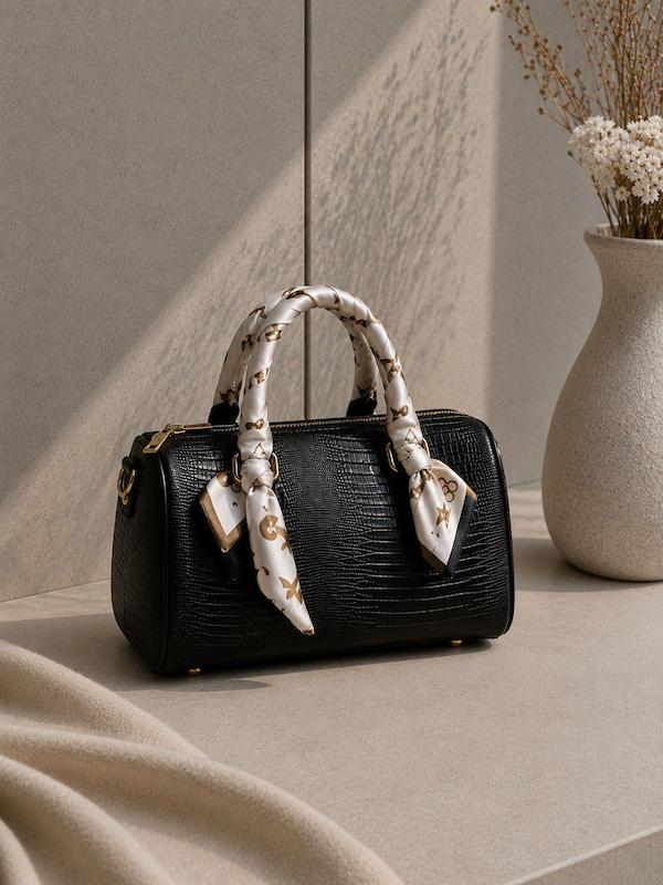کیف تمام چرم صندوقی دسته دار