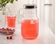 پارچ شیشه ای شیاردار 1.5 لیتر درب استیل کد محصول : 2357