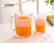 ست پارچ و لیوان شیشه ای شیاردار (چاپدار) کد محصول : 2318
