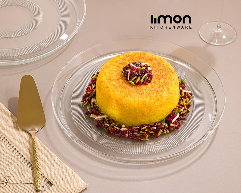 دیس گرد شیشه ای 30 سانتی کد محصول : 2437