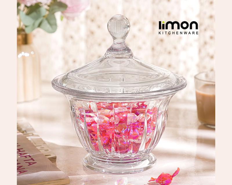 شکلات خوری گرد شیشه ای کد محصول : 2431