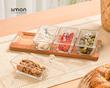 اردور خوری مستطیل دربدار پایه چوبی 4 عددی کد محصول : 2249