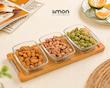 اردورخوری مستطیل پایه چوبی 3عددی کوچک کد محصول : 2245