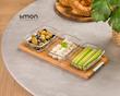 اردورخوری مستطیل پایه چوبی 3 عددی بزرگ کد محصول : 2252