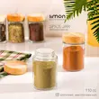جا ادویه شیشه ای لیمون کد 2382 درب چوبی ۱۱۰ سی سی