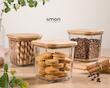 ظرف شیشه ای 860 میلی لیتر در چوبی کد محصول : 2189