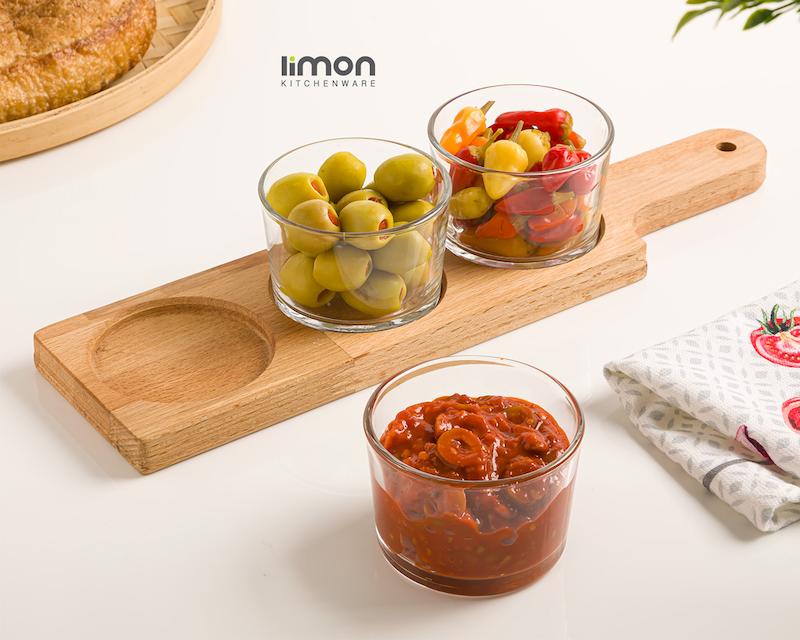 اردورخوری پایه چوبی 190 میلی لیتر 3 عددی کد محصول : 2118