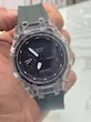 (m 1070)ساعت مچی مردانه G-SHOCK طرح کربن شفاف مدل اسپرت - زرد با جعبه کادویی و باتری رایگان